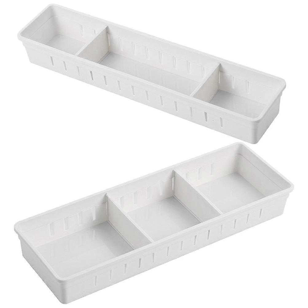 Sorting Organizing Boxes Drawer Organizer for Storage 2Pcs Plastic Storage Tray
