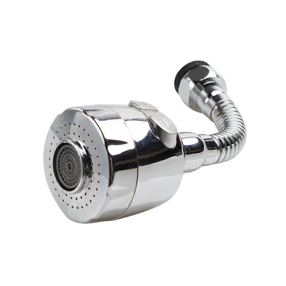 Multifunctional Rotating Nozzle Spray Fitting For Bathroom Faucet Water-Saving Connector Silver 1Set