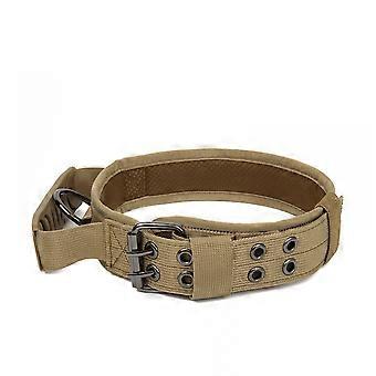 Dog Collar with Handle-Tactical Collar for Small Medium Large Breeds-Rottweiler Reflective Collar with Two Patches（XL）
