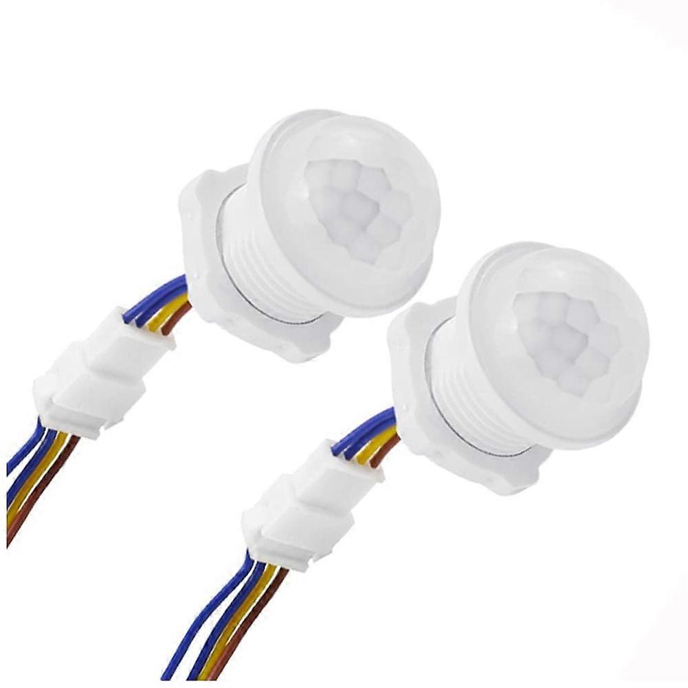 2Pcs Motion Sensor Light Switch 110-220V PIR Sensor Smart Detection Time Delay Adjustable Infrared