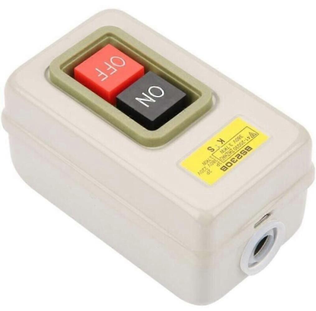 Three-phase switch, self-locking 3P On/Off push-button switch, AC 380V 3.7kW BS230B