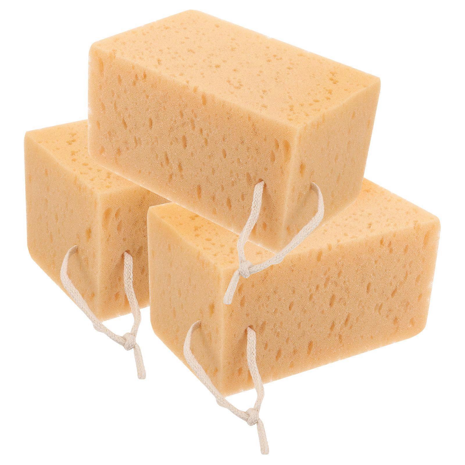 Yellow Wall Texture Sponge Texture Sponge for Painting 3Pcs