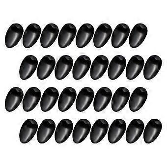 Hair Dye Ear Covers Plastic for Protective Use 40Pcs Black Reusable Ear Caps