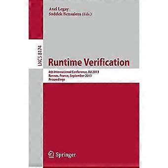 Runtime Verification 4th International Conference Rv 2013 Rennes France - Springer Nature B.V - Paperback - en Book