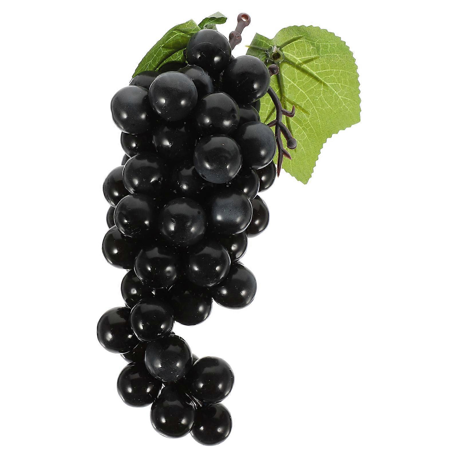 Faux Fruit String Foam Grape Model for Decor 1 String Realistic Black Tone