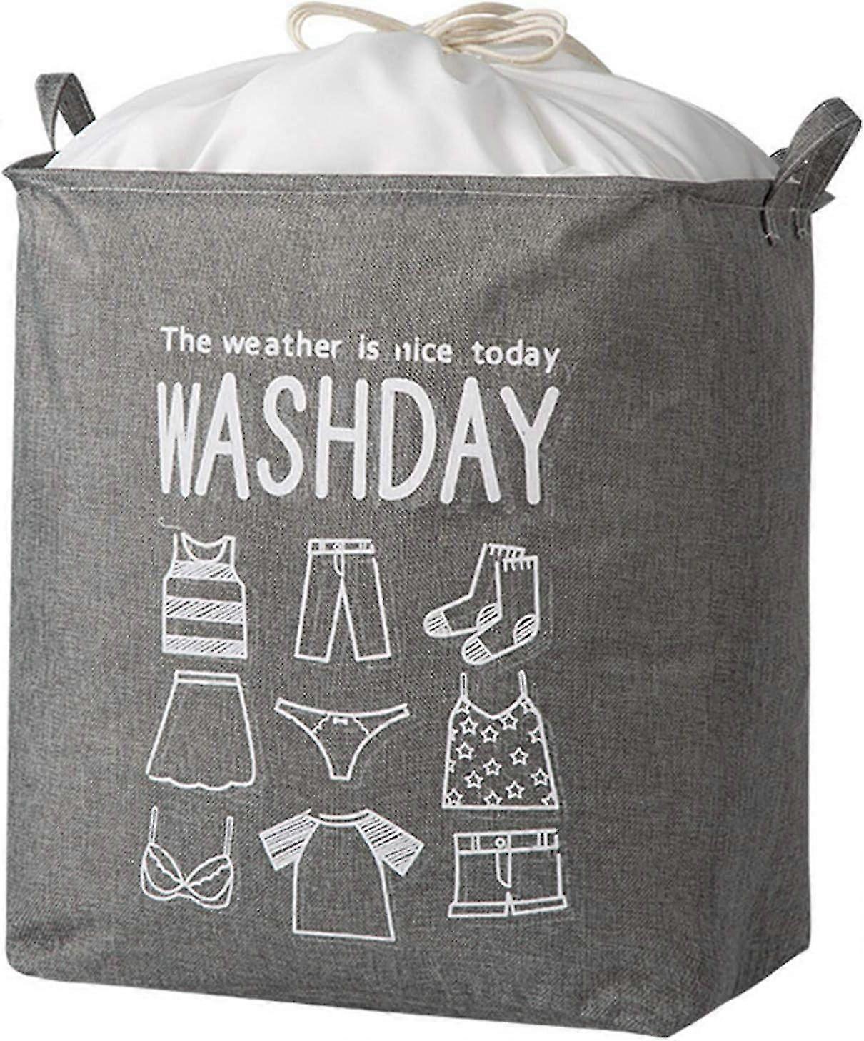 Large 75L Collapsible Laundry Hamper with Drawstring - Space-Saving, Durable, Versatile Storage Solution
