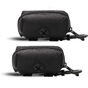 2-pack Hundbajspåse Dispenser, Sällskapsdjur Hundavfallspåse Dispenser, Hundbajspåse Hållare, Koppeldispenser för Hundavfallspåsar, Svart