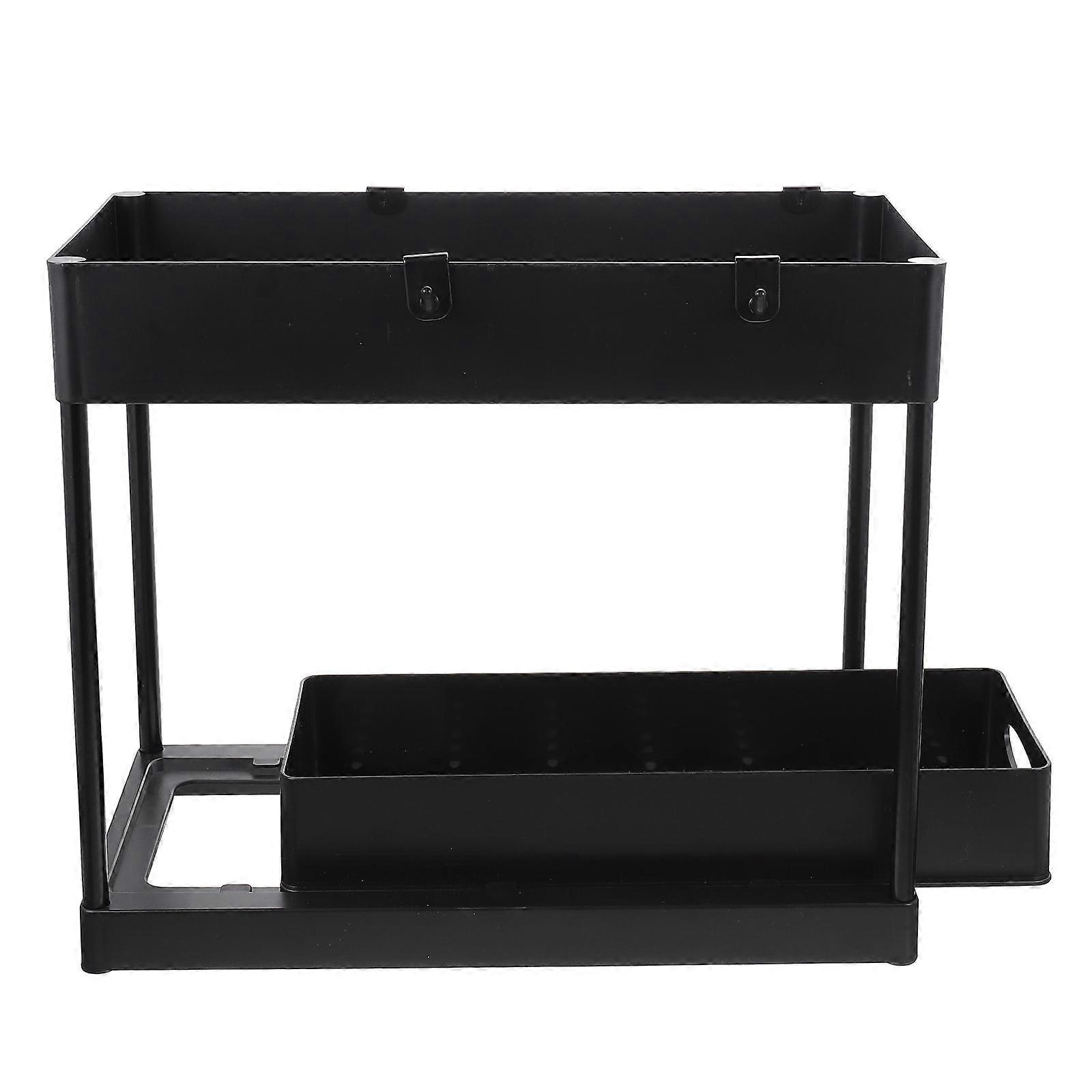 Plastic Kitchen Organizer Rack for Home Use Double Layer Storage