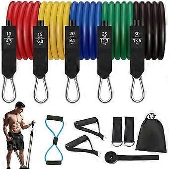 Complete kit 12 Resistance Bands Elastic Bands Sport Bodybuilding men for daily physical maintenance exercises