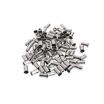 100 Pieces Brake Cable Housing Ferrule End Caps Metal Bike Shift Cable End Cap 26-27