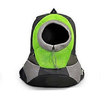 Nylon Portable Travel Pet Dog Front Bag Head Out Double Shoulder Pet Dog Carrier Backpack Outdoor Breathable Mesh Pet Backpack Pet Carriers