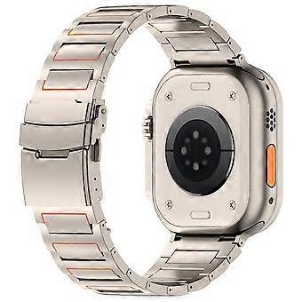 Correa de reloj para Apple Watch Ultra 3 2 1 49 mm/ Series 11 10 46 mm/ 9 8 7 45 mm/ SE3 SE2 SE 6 5 4 44 mm/ 3 2 1 42 mm, cierre de seguridad de aleación de titanio.