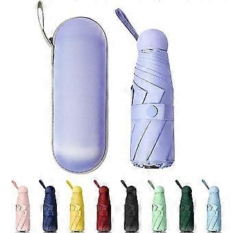 Liangnv Mini Windproof Folding Travel Umbrella, Sun & Rain Umbrellas, Compact Portable for Women Men Multiple Colors