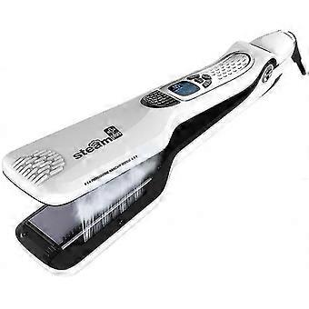 Kundenspezifischer professioneller Haarglätter, Salon Dampfglättungsbürste, schnell glattes Haar, ohne das Haar zu beschädigen, schnelles Erhitzen, LCD-Display (weiß)_S