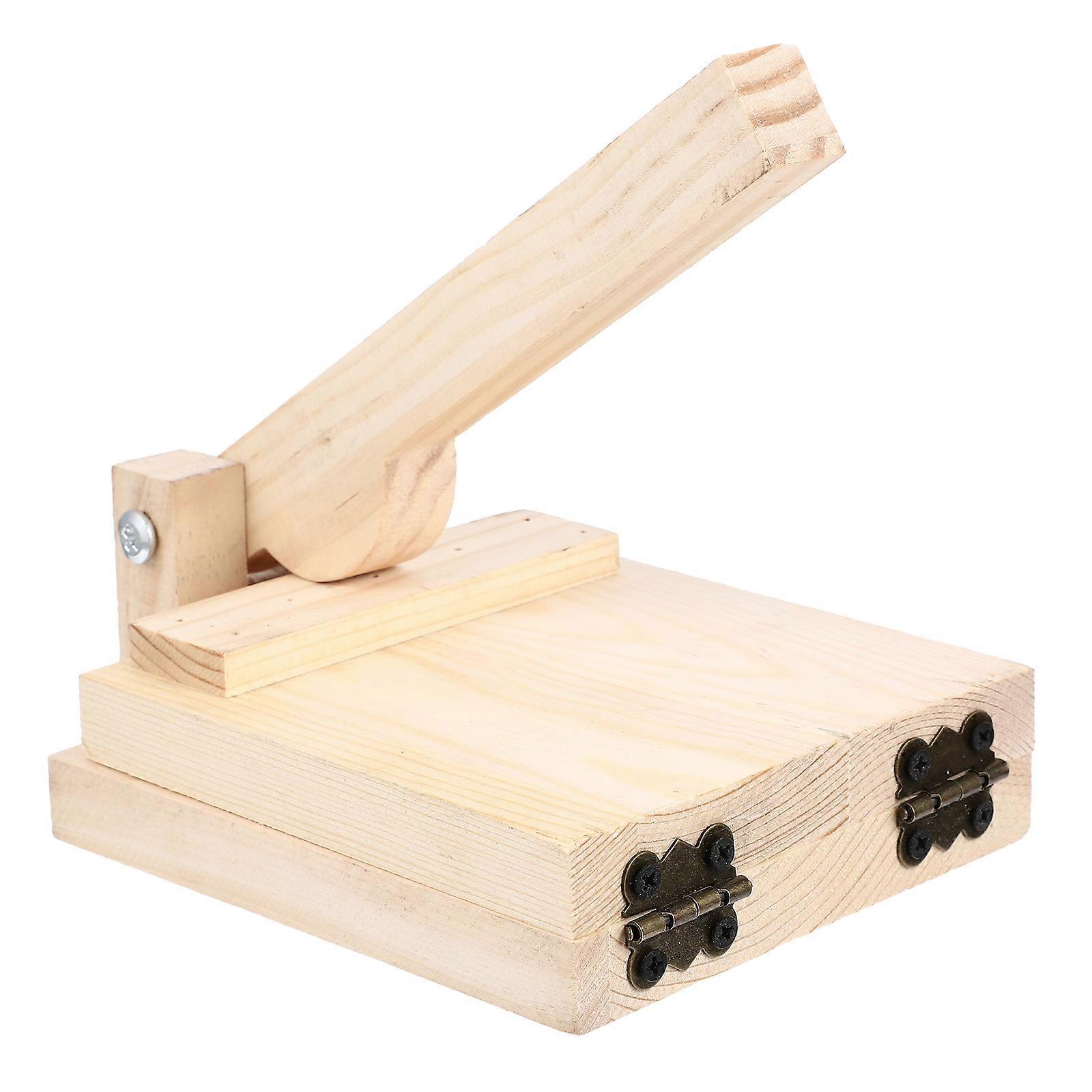 1 Pc Creative Dough Presser Wooden Simple Dumpling Wrapper Mold Kitchen Gadget