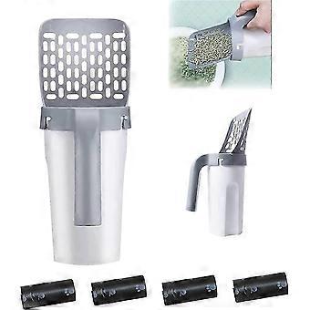 Pooper Scooper Integreret kattegrussifter scoop system, aftagelig dyb skovlholder