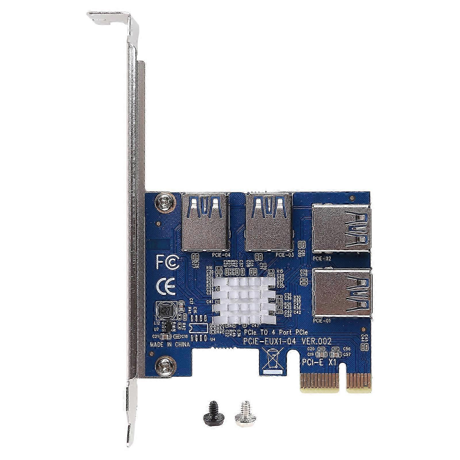 PCI-E Extender Riser 1 to 4 USB 3.0 Riser Card PCI-E Adapter For Bitcoin Mining