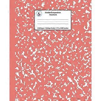 Marble composition notebook college ruled coral pink marble notebooks, school supplies, notebooks for school
