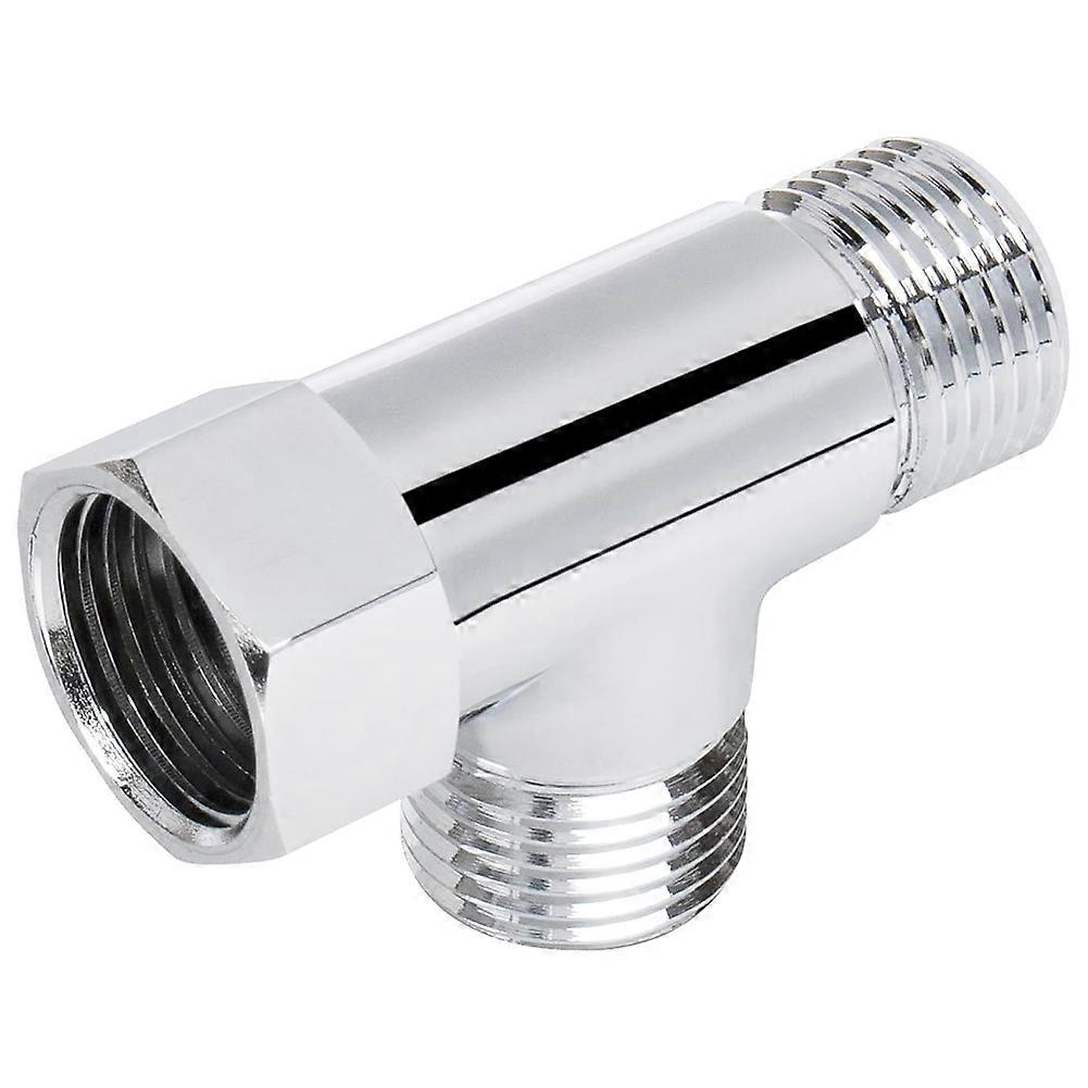 Solid Brass G1/2" 3 Way Diverter Valve - Hose Fitting Tee, T Shape Adapter Connector