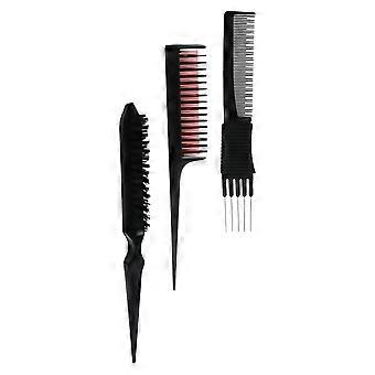Salon Hair Comb Multi-Style Comb for Hair Styling 6Pcs Black Color