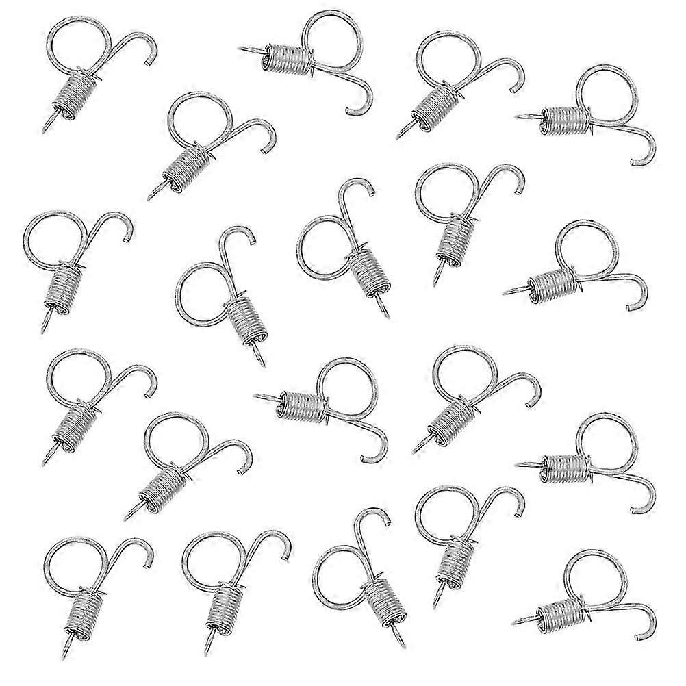 20pcs Multi-purpose Rabbit Cage Door Spring Hooks Rabbit Cage Utensil Fixed Hooks