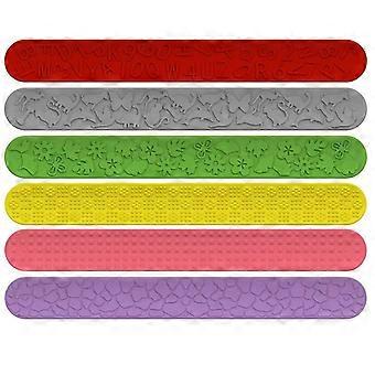 Adult Textured Tap Bracelet Silicone Children's Tap Ring Pressure Relief Fingertips Anxiety Autism Six-Piece Set 2 (Packaging Not Included)883