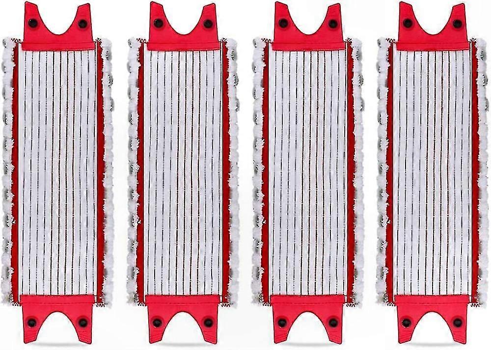 4-Pack Microfiber Cleaning Pads for Mop Systems with Spray Functionality