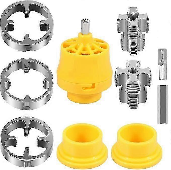 PVC threading tools for electric drills, PVC pipe threading kits, PVC pipe threading pipe tool sets, external thread tools + 4-6 point internal t504