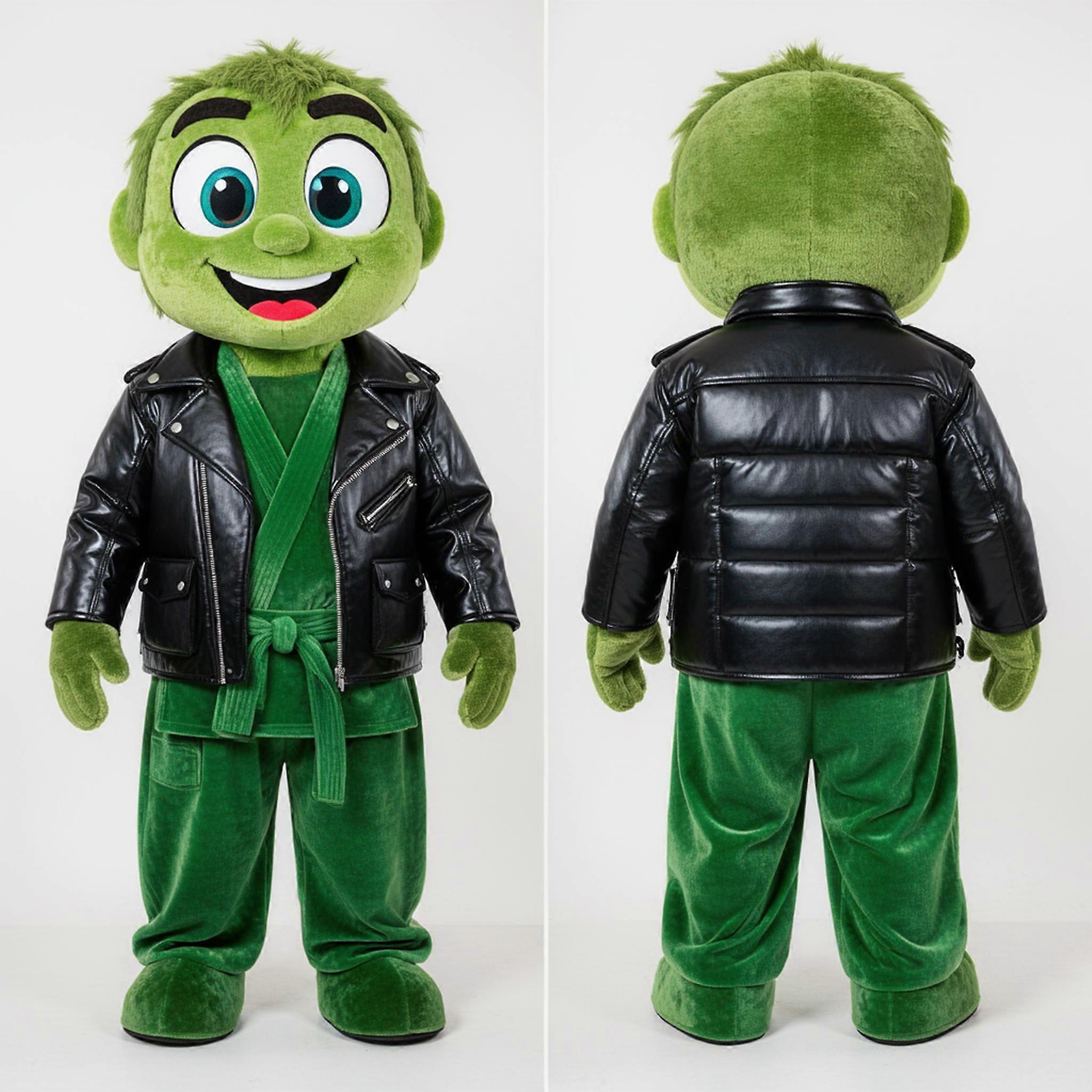 MASTICOT Emerald Green Broad Shouldered Gi Joe Mascot