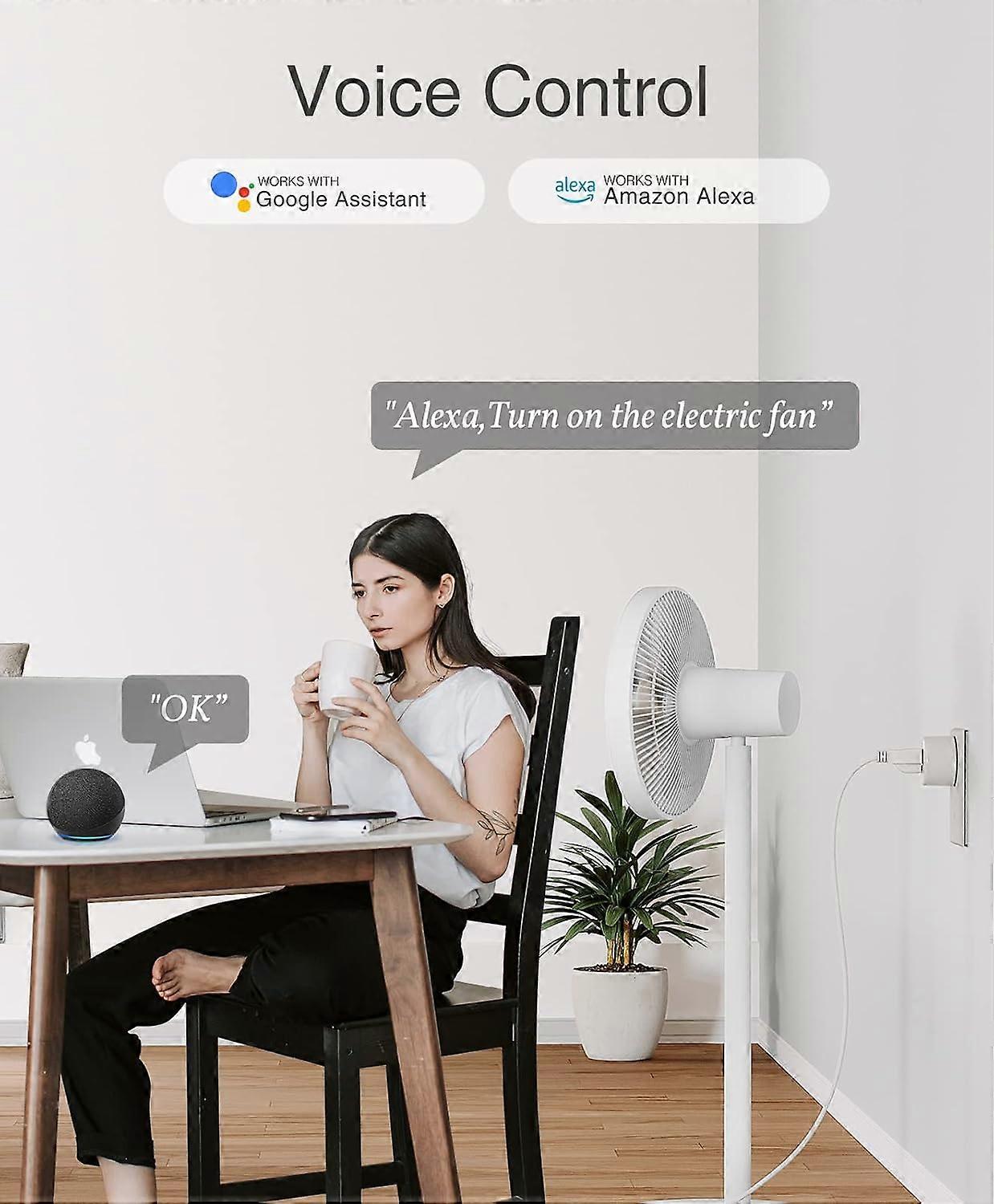 WiFi Smart Dimmer Plug, Voice-Controlled, Energy-Saving