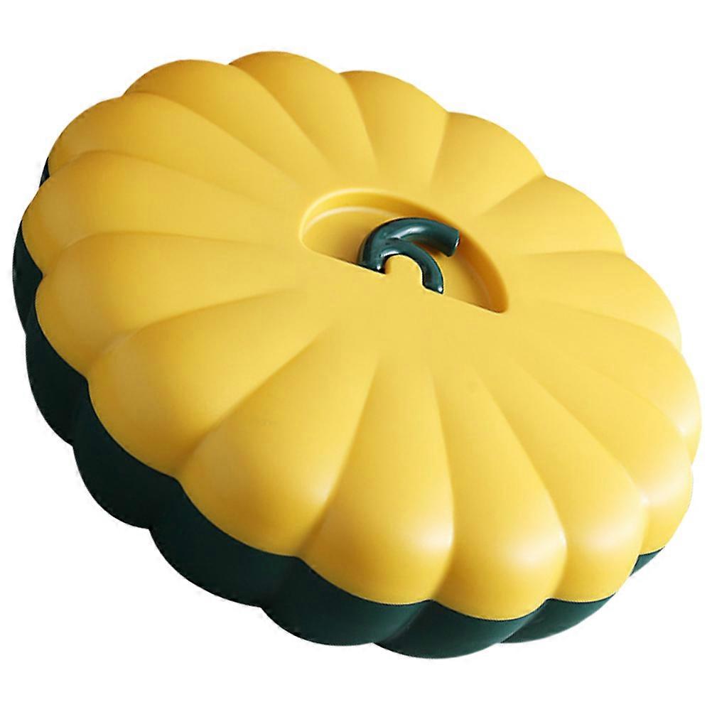 Divided Serving Dish for Storage Use Yellow Candy Nut Holder PP Material