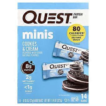 Quest Nutrition Minis Proteinriegel, Cookies & Cream, 14 Riegel, je 23 g