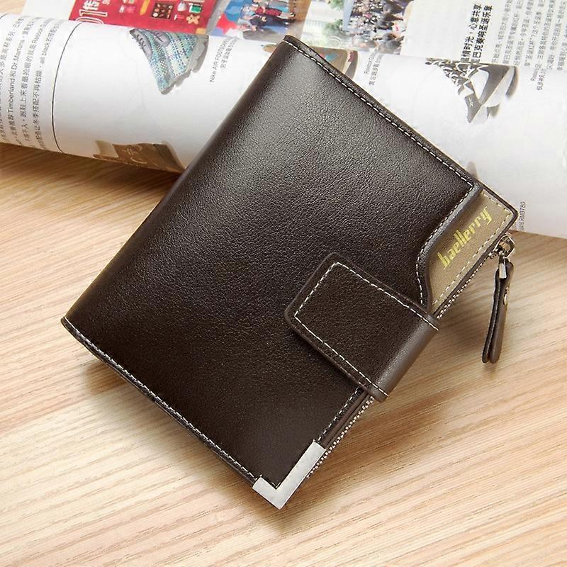 Zippered Tri-fold PU Wallet For Men