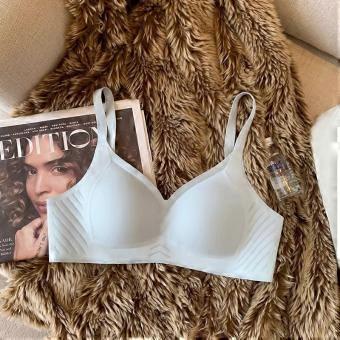 Small breasts gathered without steel rings, bra, ice silk, breathable and seamless, sub-breasts, upper support, anti-sagging, beautiful back underwear