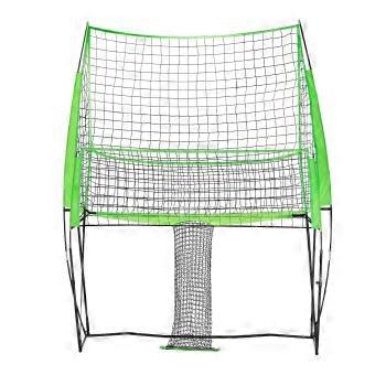 Volleybollträningsnät 2,4x3,7 m, justerbar höjd, bollretur