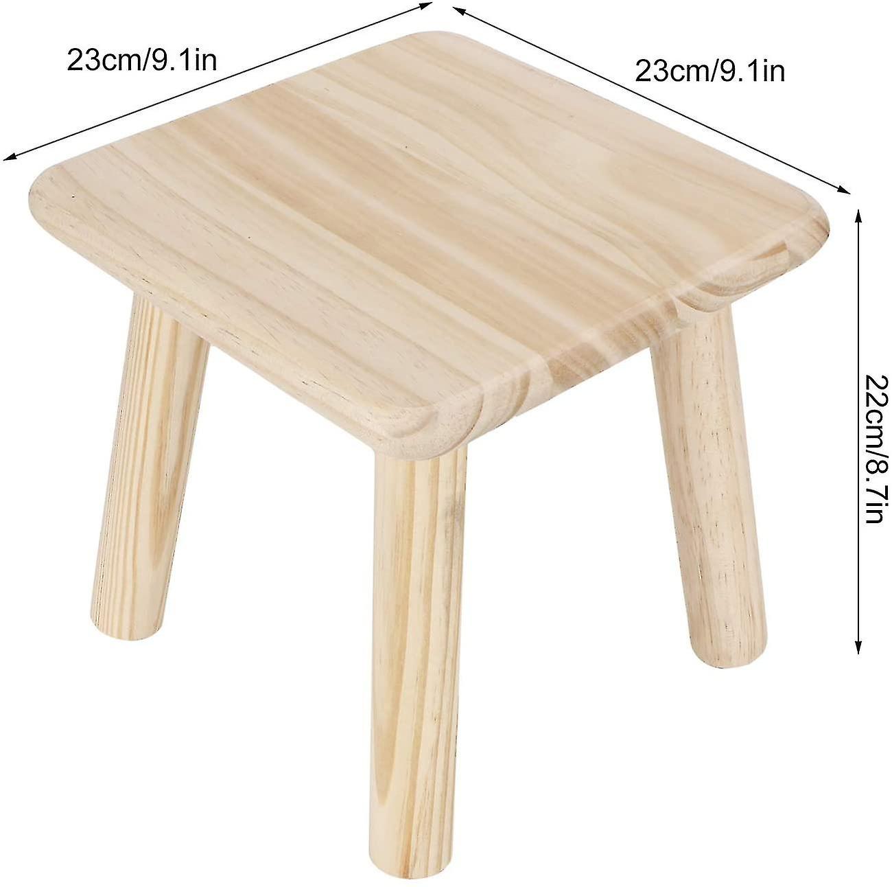 Wooden Stool, Foot Stool Detachable Saddle Stool Small Square Step ...