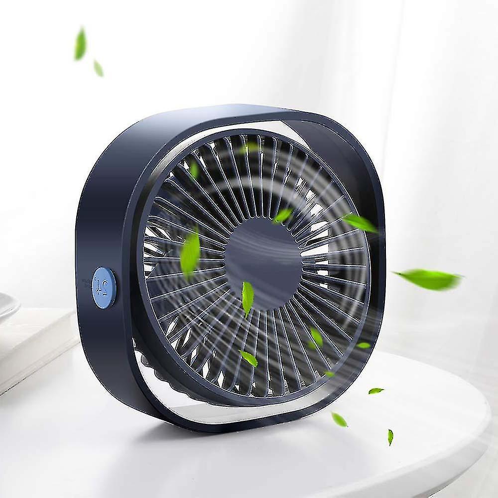 מאוורר שולחן USB אישי קטן, 3 מהירויות מאוורר קירור שולחן עבודה שולחני נייד המופעל על ידי USB, רוח חזקה, פעולה שקטה, תואם לרכב משרדי ביתי