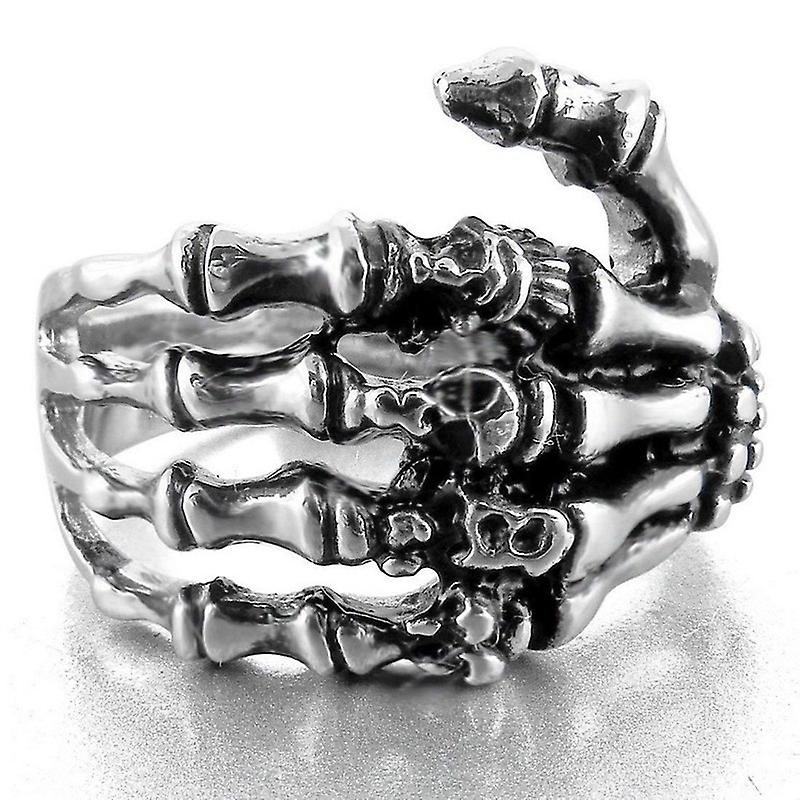 Mote Alloy Ring Gotisk Skull Ring Retro Punk Rock Skjelett Ring
