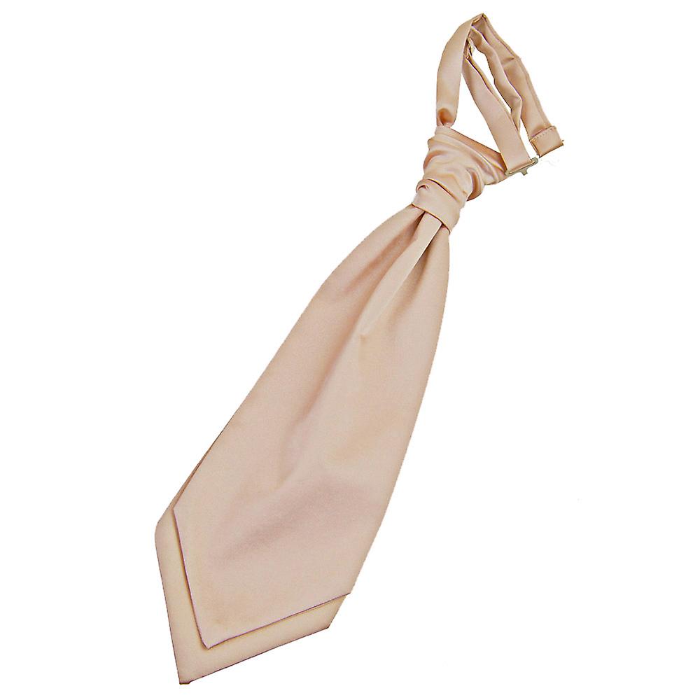 Mocha Brown Plain Satin Pre-Tied Wedding Cravat