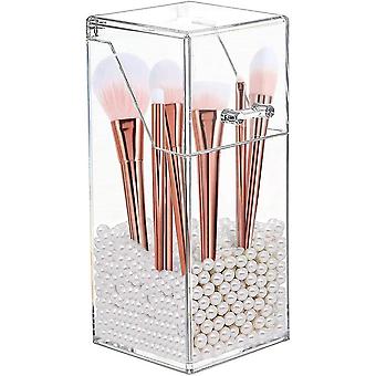 Staubdichte Make-up-Pinsel-Aufbewahrungsbox Flip Transparente Acryl-Make-up-Pinsel-Box