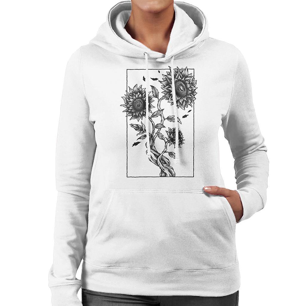 Voksende gotiske blomster Womens Hettegenser