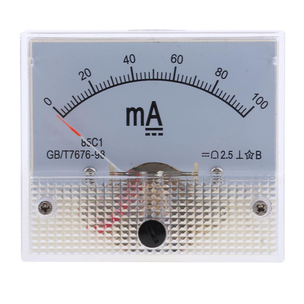Dc Ammeter Analog Panel Meter Amp Meters Current Pressure Gauge Pointer Type 0-100ma