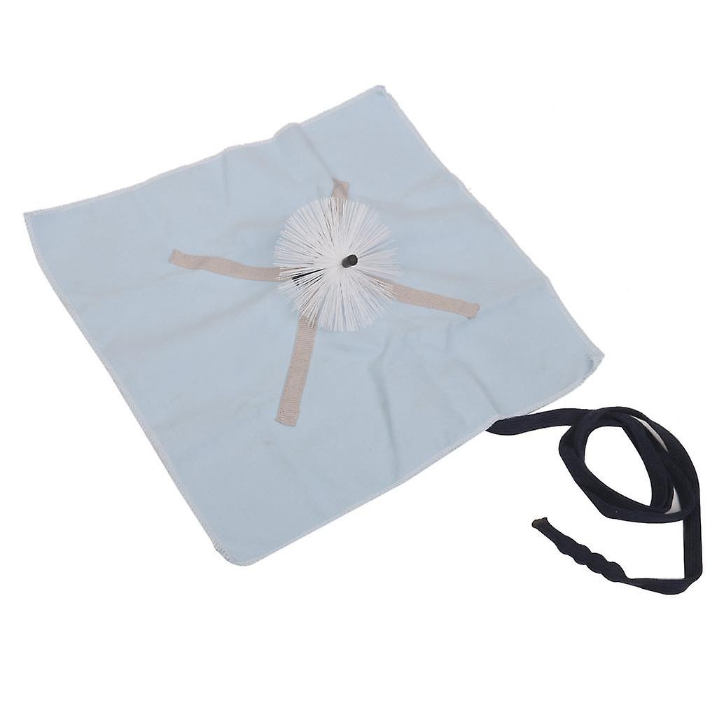 Saxophone Sax Cleaning Tool Pull Through Wiping Cloth Brush Blue