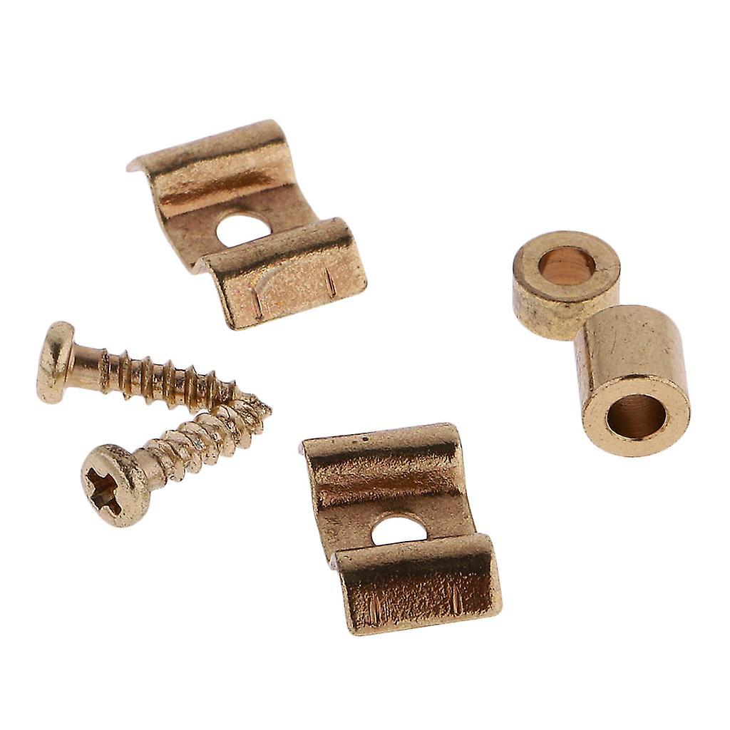 Guitar Roller String Tree Guide Retainer Set for Electric Guitar Golden