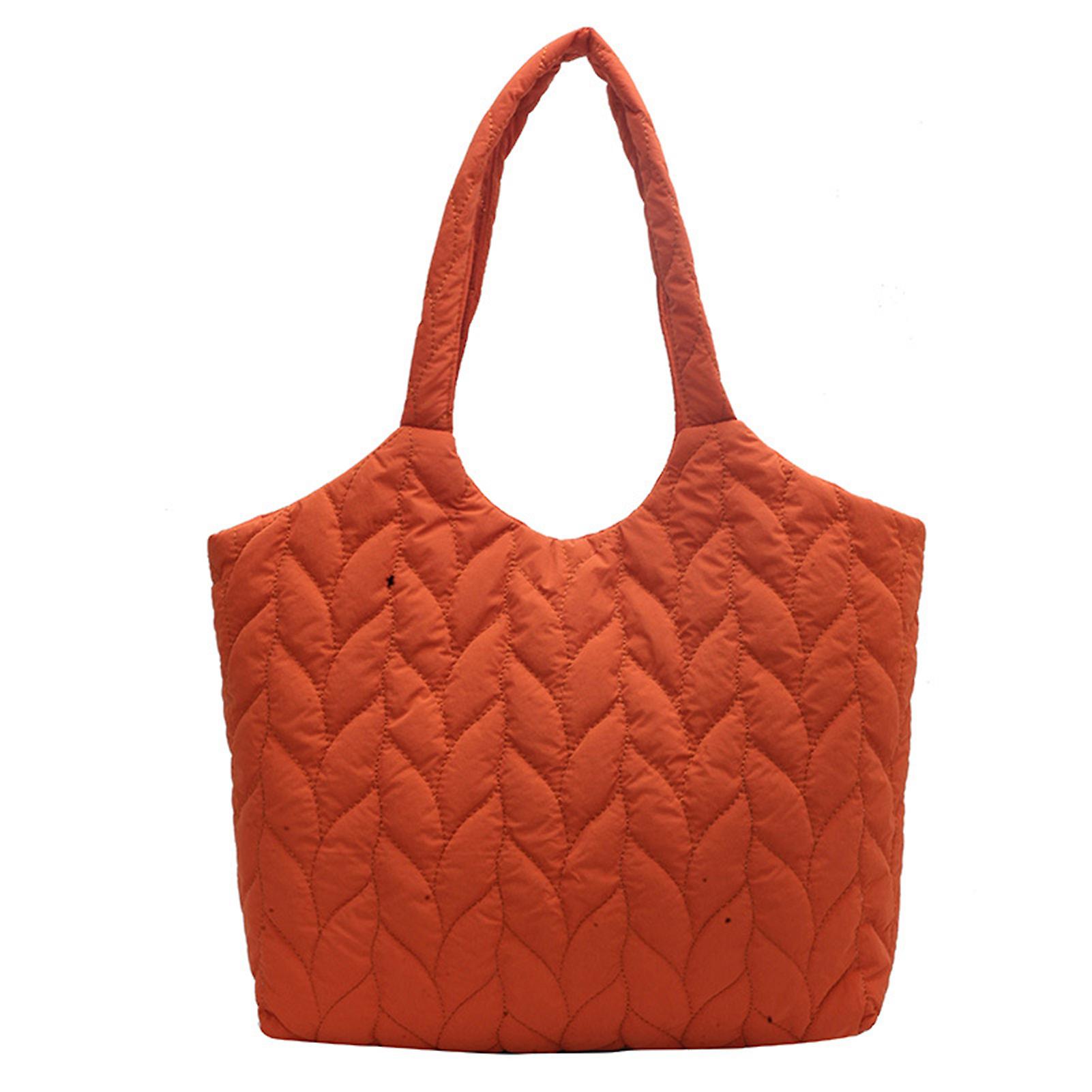 Women Quilted Tote Bag Top Handle Canvas Handbags Large Shoulder Bag For Work School Travel