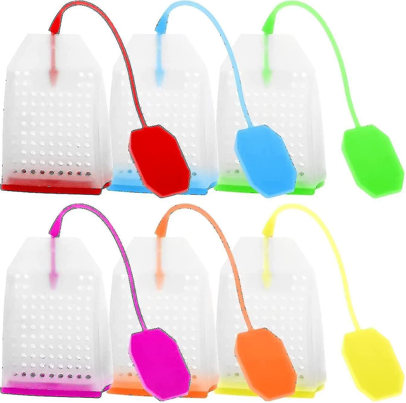 6 Pack Silicone Tea Infuser, Reusable Safe Loose Leaf Tea Bags Strainer