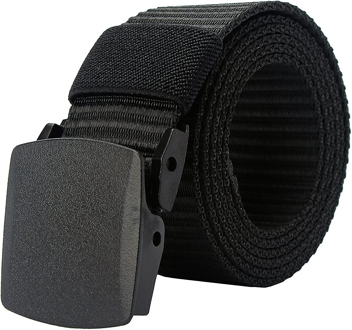Men's Belt Nylon Adjustable Strap With Plastic Buckle