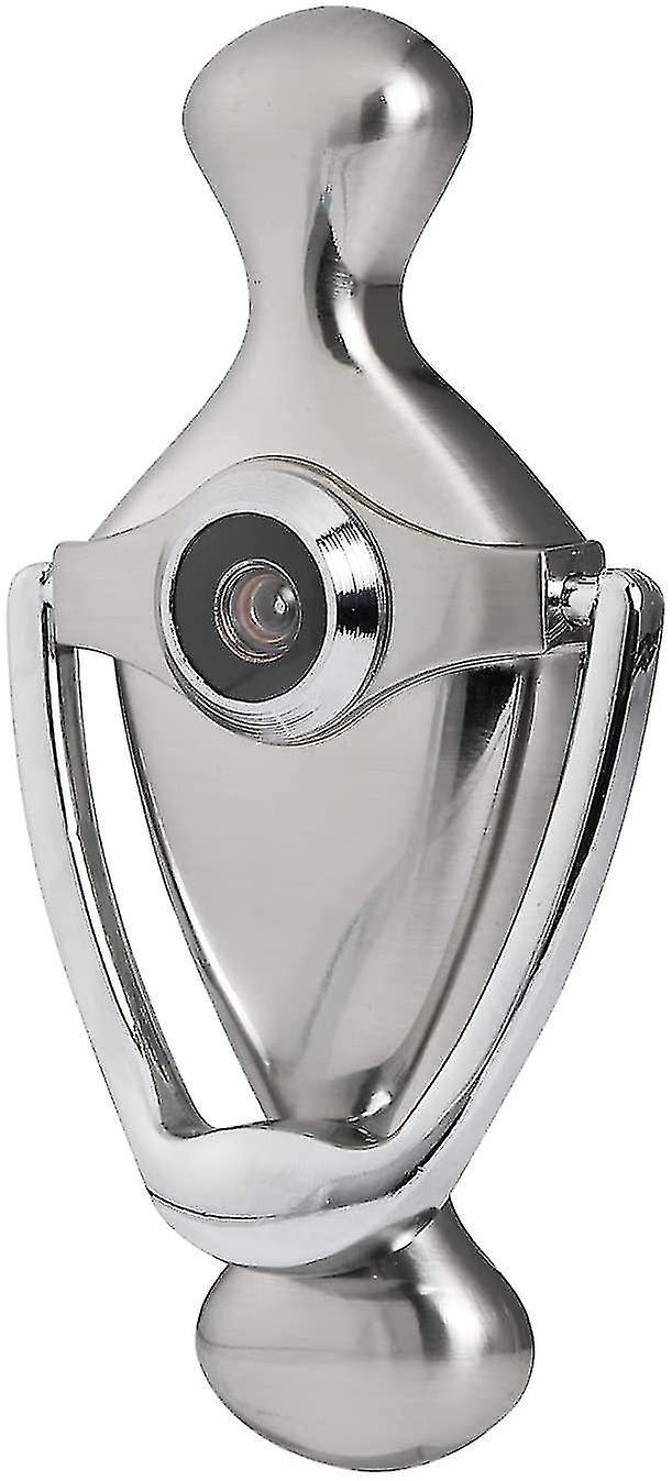 Brushed Nickel Door Knocker And Viewer 5.8 Inch Height Use Thicker Material To Make Door Hardware