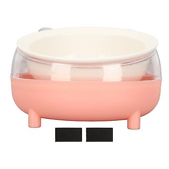 Ciotola per gatti Prevent Slip Lavastoviglie Piatto per animali domestici rialzato in ceramica adatto al microonde con supporto inclinato per cibo acqua rosa