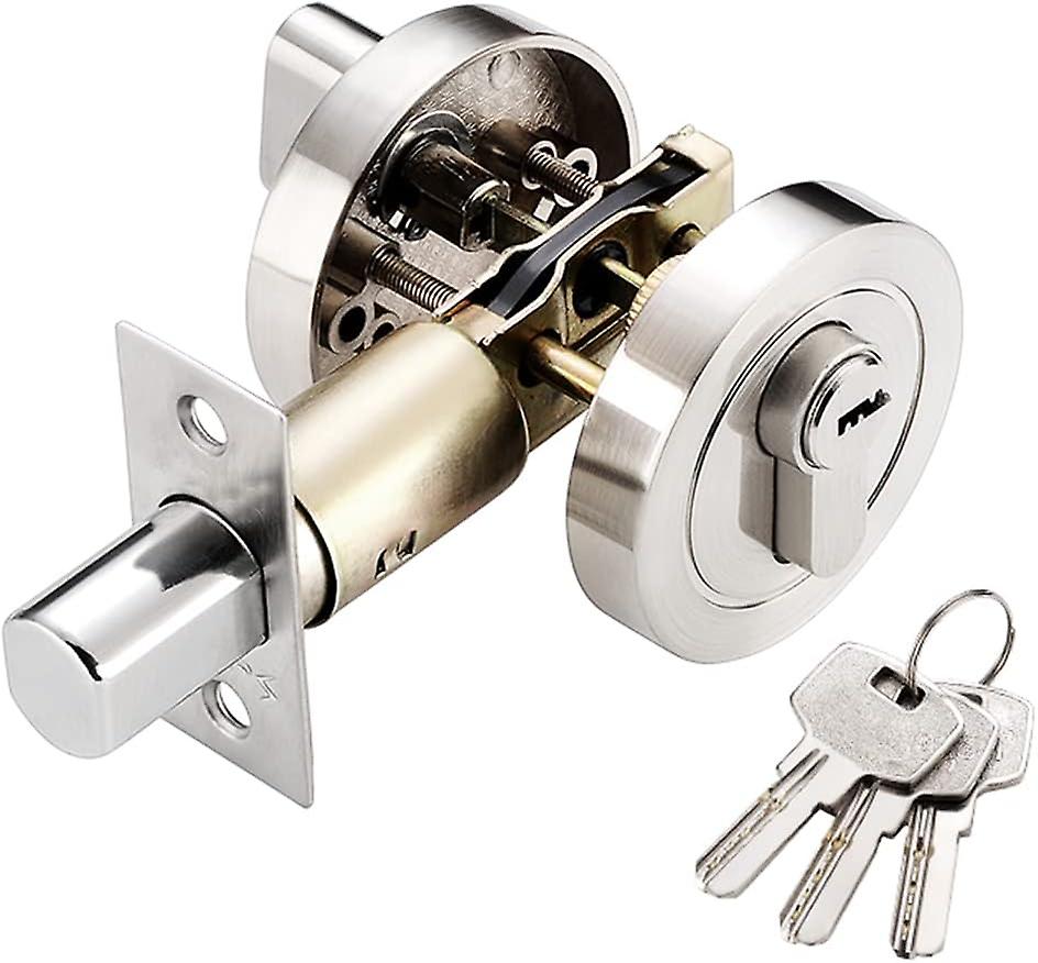 Single cylinder deadbolt, round deadbolt lock with key